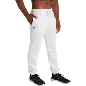 Lacoste Men's Sport Fleece Closed Bottom Pant-white-4X-Large-NWT-C241